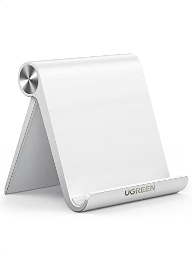 UGREEN Soporte Tablet Mesa, Stand Ajustable Multiángulo para Móvil de 4-11' Compatible con iPad, Galaxy Tab S9 S8, iPhone 17 Pro MAX Air16/15/14, Samsung Galaxy S25/S24 Blanco
