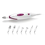 medisana MP 815 set de manicura y pedicura eléctrica con 7 accesorios para el cuidado de las uñas, 2 velocidades para uñas, cutículas y callo