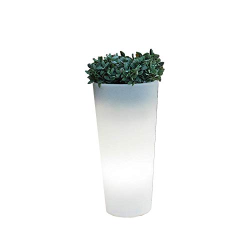 Macetero con luz Led RGBW 60 cm y 80 cm Solar y batería Recargable (80 cm Batería)