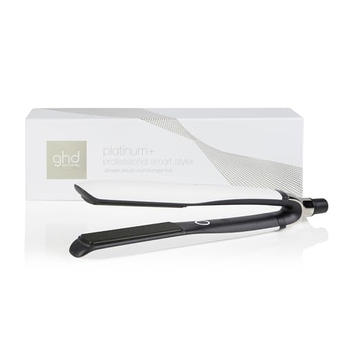 ghd Platinum+ Blanca - Plancha de Pelo Profesional Inteligente, Cabello Más fuerte, Más Brillo y Protección del Color - Para todo Tipo de Cabello - (Enchufe Europeo)