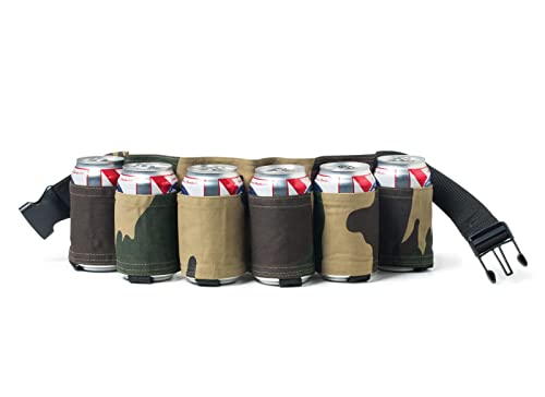 BigMouth Inc Cinturón trae cervezas Camuflaje con cinta 6 cartuchos para latas