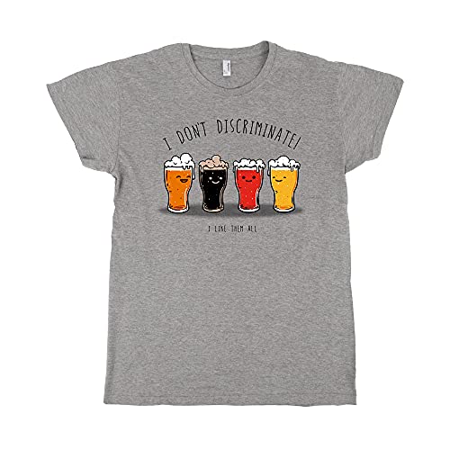 Pampling Camiseta I Do Not Discriminate - Cerveza - 100% Algodón - Serigrafía