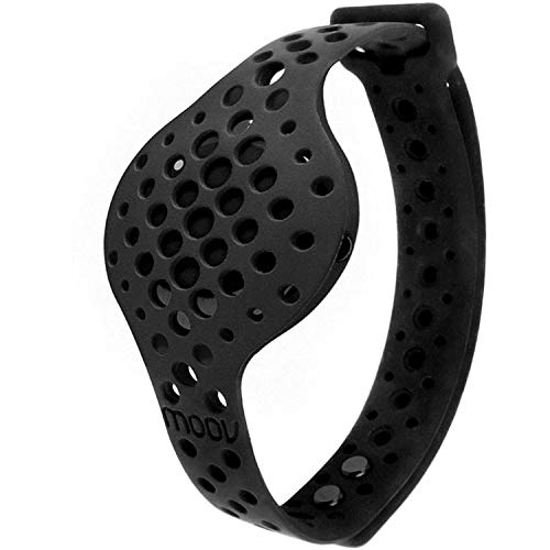 Moov Now Multi-Sport Personal Tracker, Fitness Coach Portable, Batería de 6 Meses y Reemplazable, Diseño Resistente al Agua, 2 Correas, Unisex, Negro