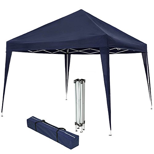 TecTake Gazebo Plegable jardín Fiesta Tienda de campaña Carpa pabellón 3x3 m con Funda de Transporte (Azul | No. 401621)