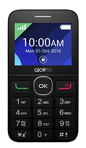 Alcatel 2008G - Teléfono Móvil (Fácil uso, Pantalla de 2.4” QVGA ,320x240, 2G, cámara trasera 2 Mpx, 8MB de RAM, 16MB de ROM, batería 1400mAh), Blanco/Negro