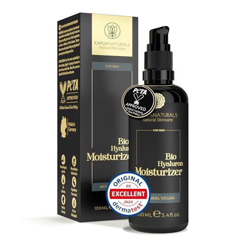 Crema Facial Hombre 100 ml • +Guaraná +Ácido Hialurónico +Lípidos Vegetales • Hidratante Antiarrugas para el Rostro Masculino • Crema Refrescante Hombre • Anti-Aging Made in Germany