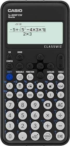 Casio FX-82SP CW - Calculadora Científica, Recomendada para el Curriculum Español y Portugués, 5 Idiomas, más de 300 Funciones, Color Gris Oscuro