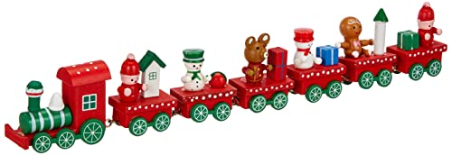THE TWIDDLERS Set Mini Tren de Madera - Juguete NavideÃ±o, Decoraciones de Navidad, Papa Noel Conjunto de Tren, Regalos de NiÃ±os