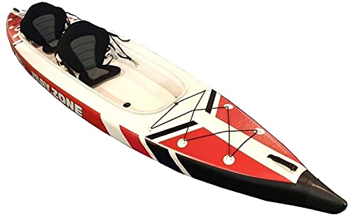 JBAY.Zone Kayak Canoa Hinchable 2 Plazas V-Shape Duo 426x89cm enteramente en Drop-Stitch de Alta presión