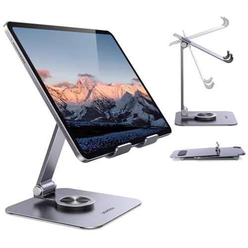 UGREEN Soporte Tablet Mesa Giratorio de Aluminio, Stand Plegable Compatible con Samsung Tab, Redmi Pad, iPad Pro Air Mini, iPhone 17 Pro MAX Air/16/15/14 Galaxy S24 Ultra y Otros de 4-12,9'