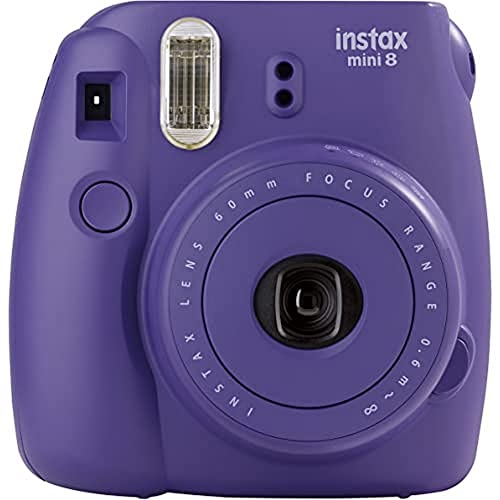Fujifilm Instax Mini 8 - Cámara analógica instantánea (Flash, Velocidad de obturación Fija de 1/60 s), Color Violeta