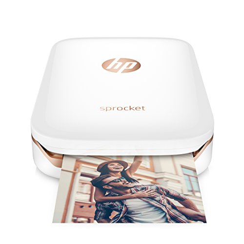 HP Sprocket - Impresora fotográfica portátil (impresión sin Tinta, Bluetooth, 5 x 7.6 cm Impresiones) Color Blanco