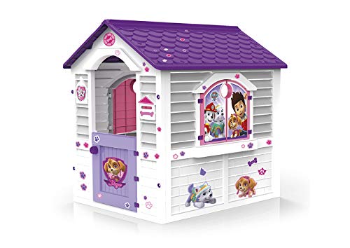 Chicos - Patrulla Canina Skye Casita Infantil de Exterior, Blanca con tejado púrpura (La Fábrica de Juguetes 89536)