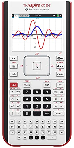 Texas Instruments TI-Nspire CX II-T | Calculadora Gráfica Digital a Color Blanco, E/D/I/NL/P/F, Software
