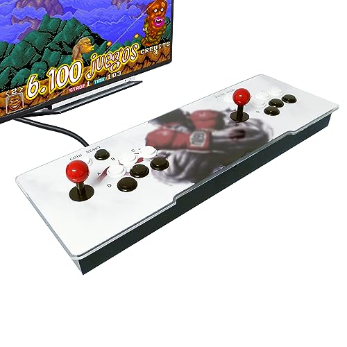 Pandora Box X Plus 6100 Juegos, Versión 2023,Juegos Retro Consola Maquina recreativa Arcade Video, Versiones Originales Juegos Arcade y de Video Consolas 2D y 3D, Guarda Partida