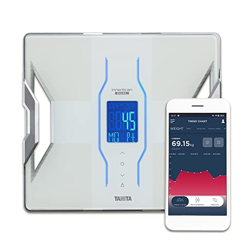 Tanita RD-953 Bluetooth 4 Low Energy  - Báscula de análisis de composición corporal con tecnología médica, color blanco
