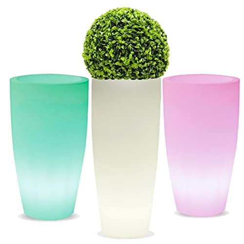 Maceteros con Luz, Led, Multicolor Recargable Portátil 90 cm