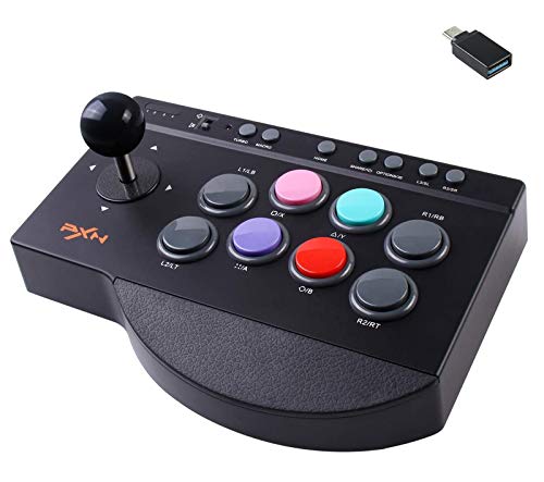 PXN 0082 Arcade Stick,USB Arcade Fighting Stick ,Street Fighter Arcade de Juegos Joystick de Lucha Controlador con Funciones Turbo y Macro para PS3, PS4, XBOX ONE, Nintendo Switch, PC