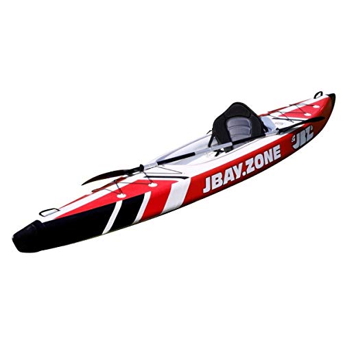 JBAY.Zone Kayak Canoa Hinchable 1 Plaza V-Shape Mono 385x81cm enteramente en Drop-Stitch de Alta presión