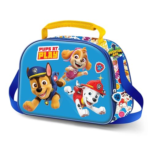 Paw Patrol La Patrulla Canina Play-Bolsa Portamerienda 3D, Azul, 25,5 x 20 cm