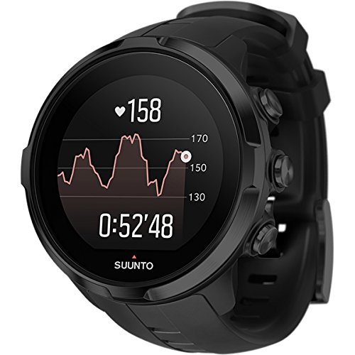 Suunto Spartan Sport Wrist HR - Reloj GPS Multideporte, sumergible hasta 100m, pulsómetro de muñeca, pantalla táctil de color, Negro, Talla única