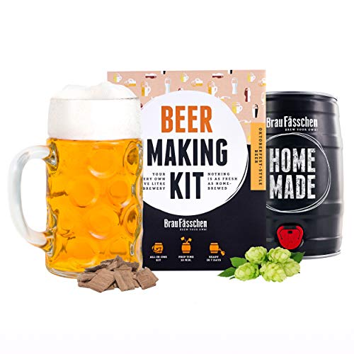 Braufässchen - Regalos Originales Kit para elaborar Cerveza Estilo Oktoberfest en Casa - Producto de Alemania - Disfruta tu Cerveza en sólo 7 días - Brewbarrel Braufässchen…
