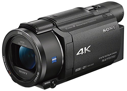 Sony Handycam FDR-AX53 - Videocámara (pantalla de 3', con grabación 4K Ultra HD, lente Zeiss Vario-Sonnar de 26,8 mm, zoom óptico de 20x)