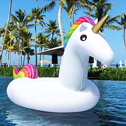 Dracarys Juguetes Piscina, Unicornio Hinchable, 200×94×78CM Gigante flotadores Piscina para Adultos y niños, Juguete Inflable Piscina Playa con válvula rápida