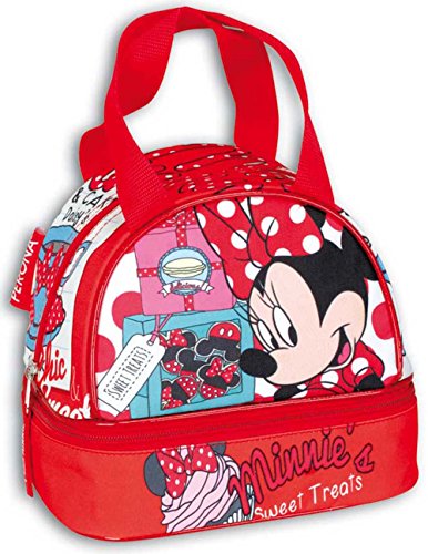 Disney - Portameriendas 2 Pisos con diseño Minnie, 20 x 17 x 15 cm (Montichelvo 21204)