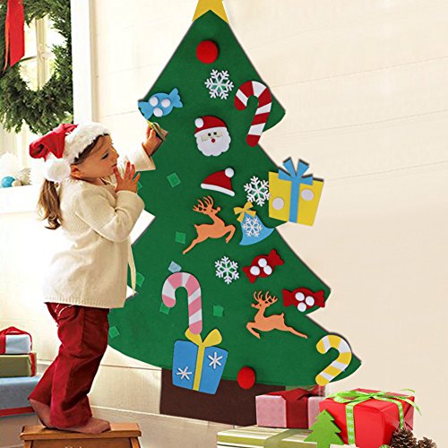 Aytai DIY árbol de Navidad de Fieltro con Adornos para los niños Año Nuevo Pared de la Puerta Decoraciones Colgantes