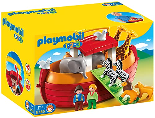 PLAYMOBIL 1.2.3 6765 Playset Maletín, Arca de Noé, Multicolor, A partir de 18 meses