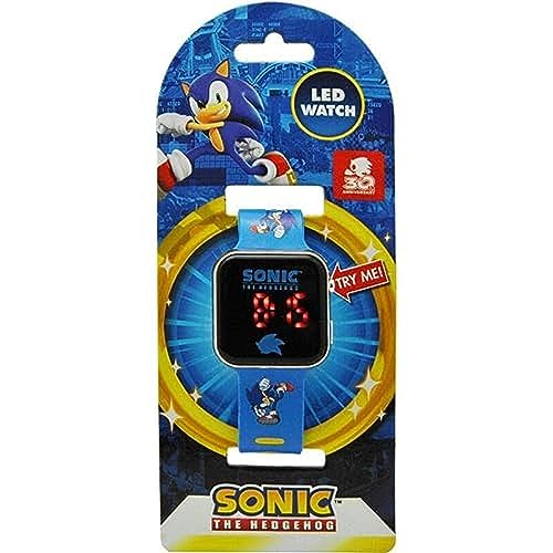 Kids Euroswan- Sonic Reloj Led Sonc con Calendario, Multicolor, Small (SNC4137)