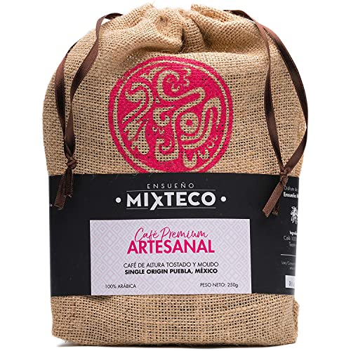 Ensueño Mixteco - Café Molido Arábica Tostado | con notas de Cacao y Almendra | Natural, Sabor Suave - Producción 100% Artesanal
