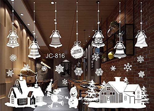 heekpek Navidad Santa Claus árbol de Navidad Salón Dormitorio Escaparate Extraíble Pegatinas de Pared Murales