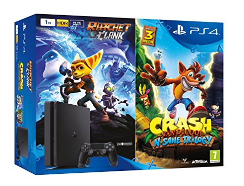 Sony CEE Consoles (New Gen) PlayStation 4 (PS4) - Consola de 1 TB + Crash Bandicoot N. Sane Trilogy + Ratchet & Clank