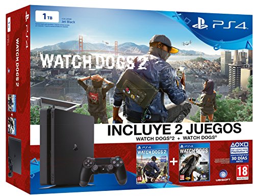 Sony CEE Consoles (New Gen) PlayStation 4 Slim (PS4) 1TB - Consola + Watch Dogs 2 + Watch Dogs