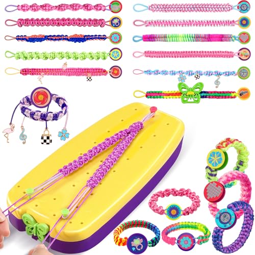 Ophy Kit para Hacer Pulseras Niñas, Artes Y Manualidades para Niños de 6 a 12 Años Set Fabricación de Pulsera de Amistad Kit de Fabricación de Joyas Regalos Juguetes Niña 6 7 8 9 10 11 12 Años