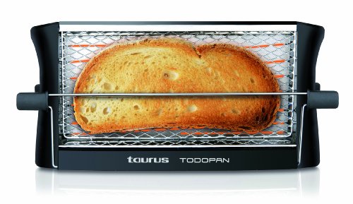 Taurus TodoPan - Tostadora para cualquier tipo de pan, tuesta en ambos lados, prÃ¡ctico sistema de fijaciÃ³n, varillas de soporte del pan con goma en el extremo de toque frÃ­o, 700 W