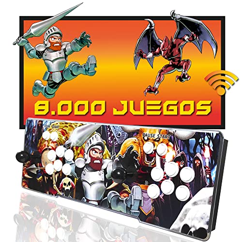 Pandora box 3D Wifi 8010 juegos, Capacidad de instalar hasta 10000 juegos, Version 2023, Retro Consola Maquina recreativa Arcade, Joysticks arcade, Mame,Neogeo, MD, Dreamcast, PSone, PSP y mucho más