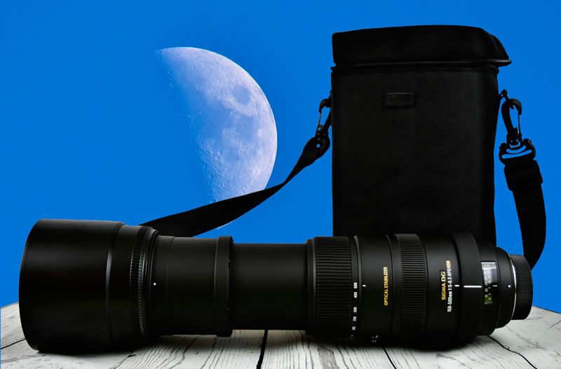Objetivo para fotografiar la luna