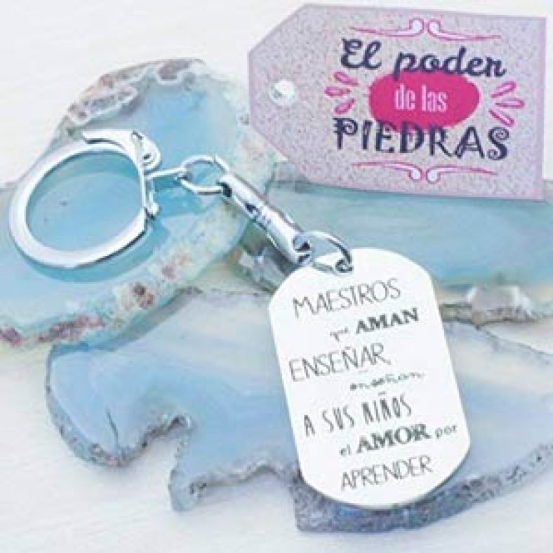 Llavero Para Profesoras - Regalo Día Del Maestro O Graduación - Plata Aleación - Ajustable Hasta 17cm